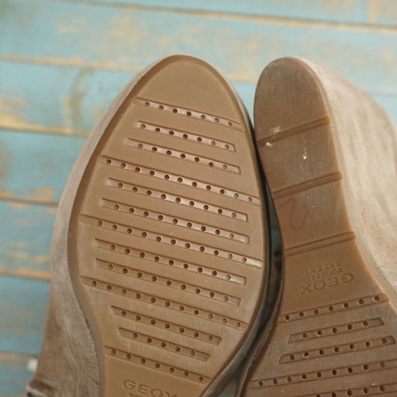 Geox Brown Suede Ankle Booties with Buckle - Picture 11 of 11